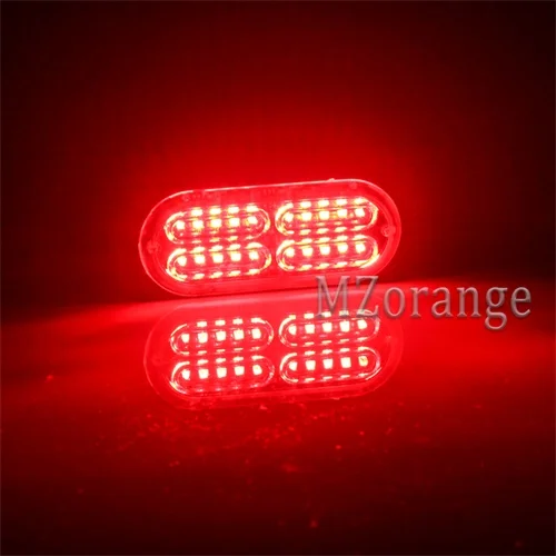 Red MZORANGE ультра-тонкий, можно использовать при аварийной ситуации Strobe Предупреждение мигающий светильник высокого Мощность Водонепроницаемый 12 V-24 V 20 светодиодный автомобиль Грузовик Мотоцикл - Испускаемый цвет: Red