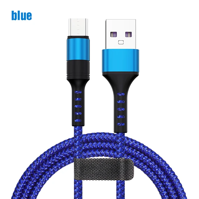 Hadinas 3A Micro USB кабель Быстрая зарядка Microusb мобильный телефон кабель для Xiaomi Redmi Note 6 5 samsung Android подарок провода моталки - Цвет: Синий