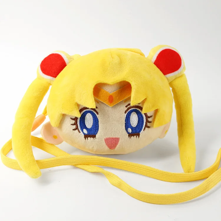 Sailor Moon, плюшевые кошельки на молнии, детская модная мягкая набивная сумка на плечо, Chibiusa Mizuno Ami, сумка через плечо, мини-держатель для карт, новинка