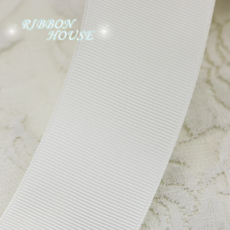 (10 м/лот) 40 мм кремовая белая Grosgrain лента оптовая продажа подарочная упаковка