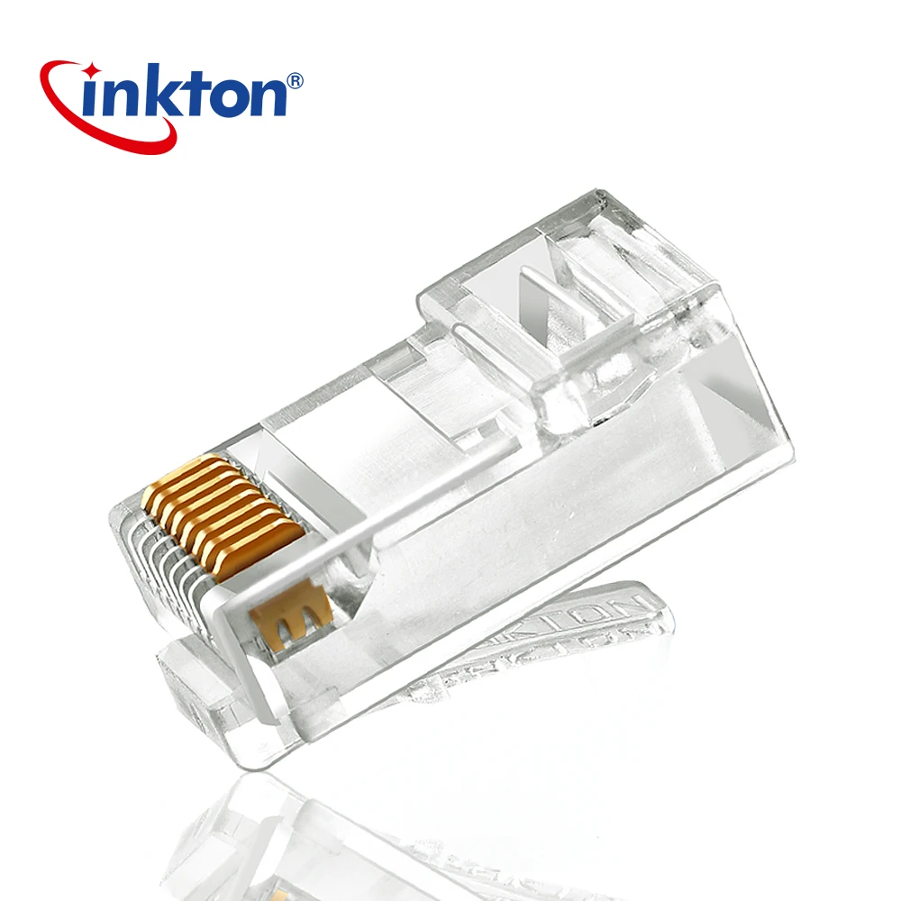 Inkton RJ45 Коннектор с кристаллами Cat6 UTP 8p8c Ethernet Кабельный соединитель Высокое