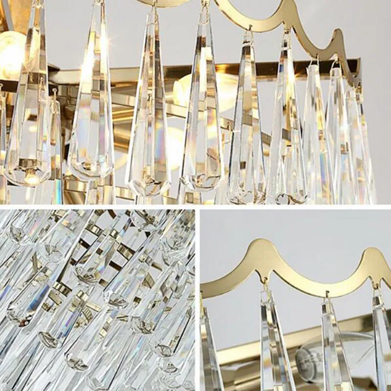 

New luxury design modern crystal chandeliers Water droplet crystal LED chandelier living room dining room lamps AC110V 220V