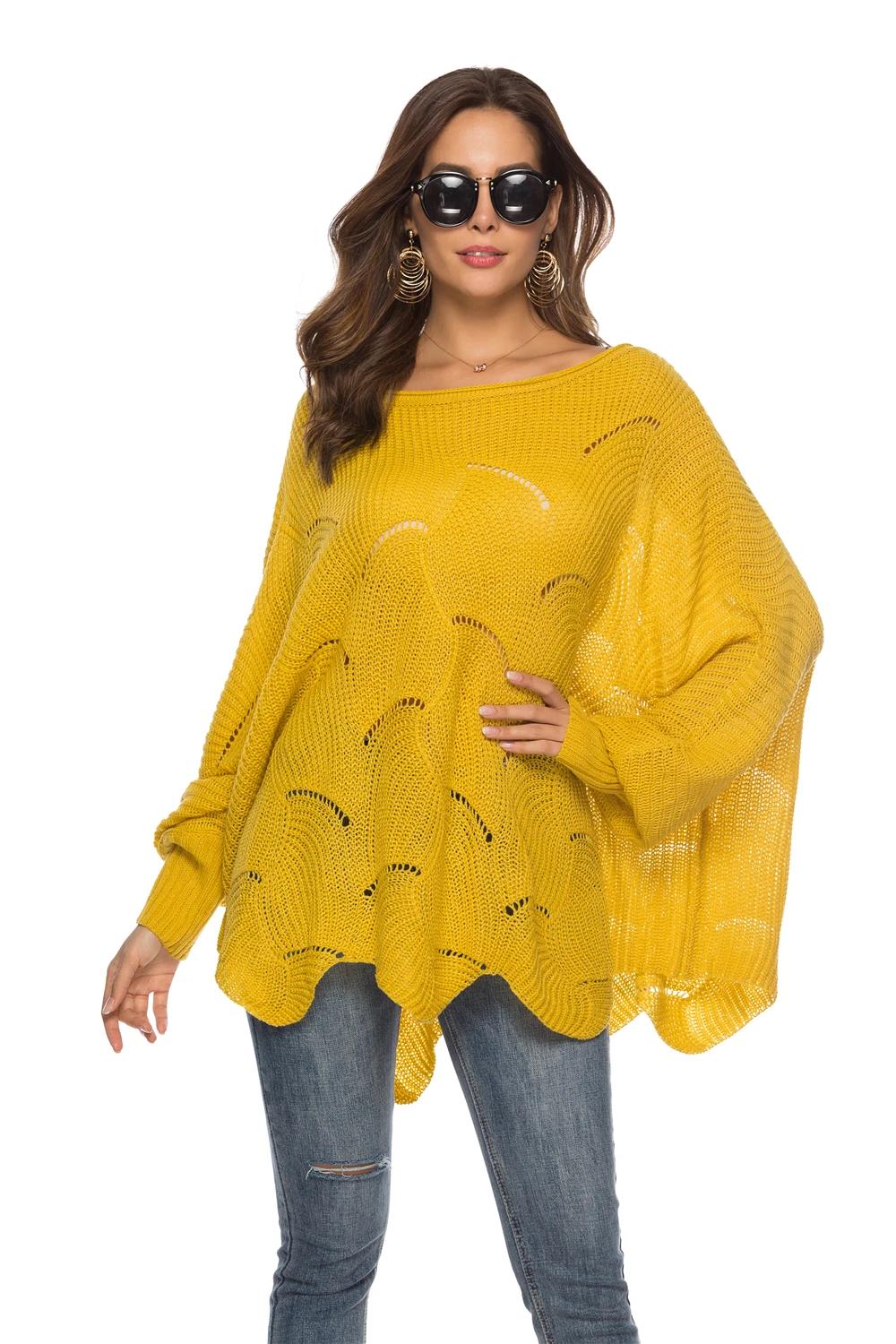 

2019 New Autumn Winter Thin Sweater Long Sleeve Solid Women O-neck Loose Pullovers Knitted Femme Plus Size