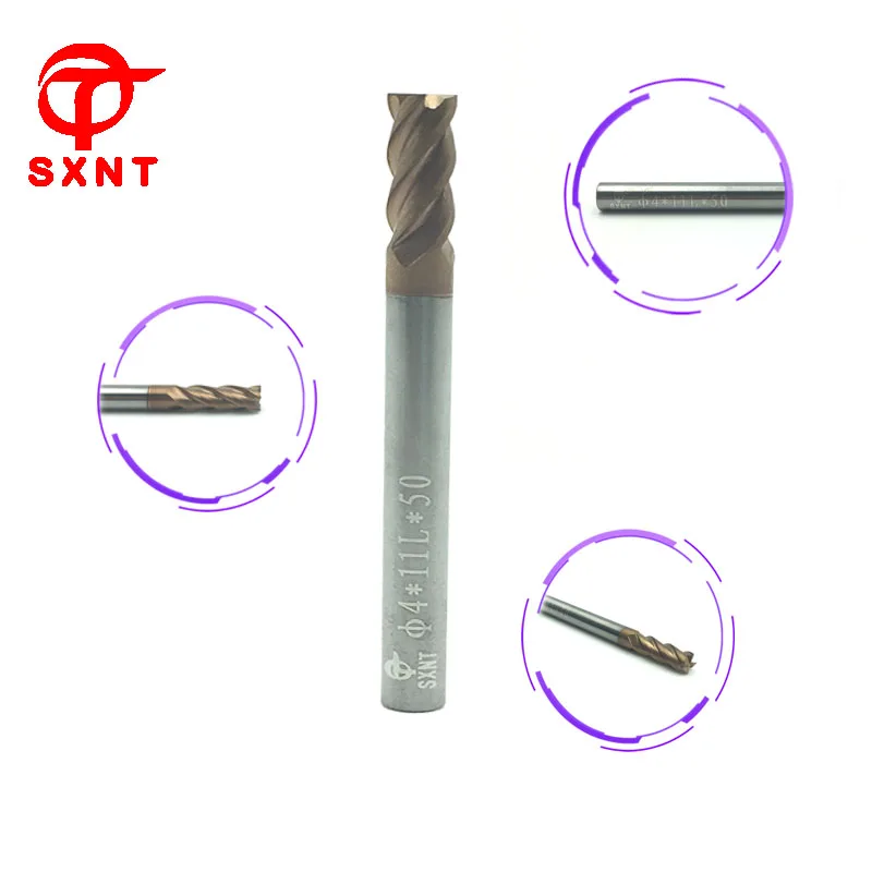 Sxnt ЧПУ Резаки для SIM карт 1 шт. 4 Флейта Length10mm HRC55 Диаметр мм повторяющийся 50 SHK конец
