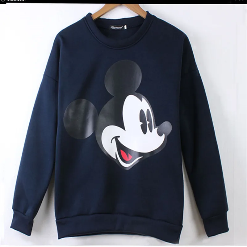Свитшот с мышью Минни Маус костюмы для женщин мультяшный принт большой размер