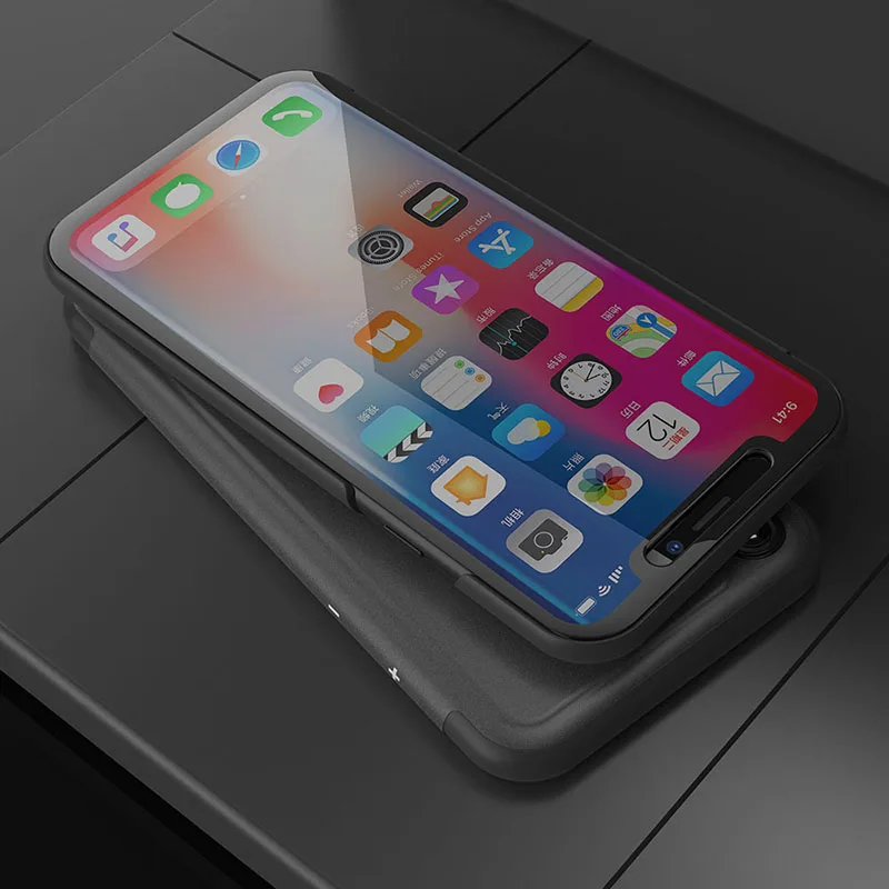 360 полностью кожаный зеркальный чехол для iPhone SE 2 2020 11 7 8 Plus 6 6s XS Max X XR