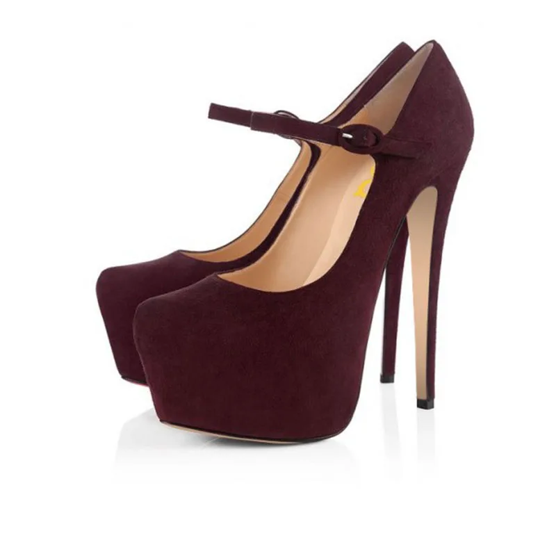 Туфли лодочки женские на платформе замшевые с открытым носком ремешком застежке