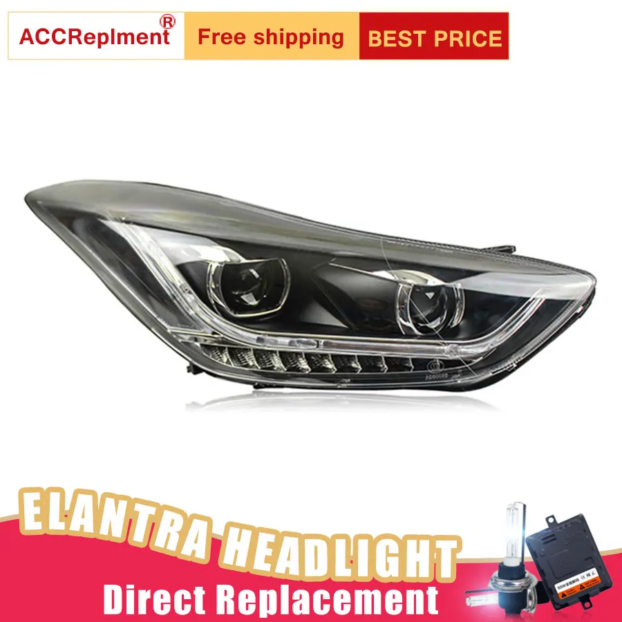 2 шт. светодиодный ные фары для Hyundai Elantra 2011-2016 Автомобильные ангельские глазки