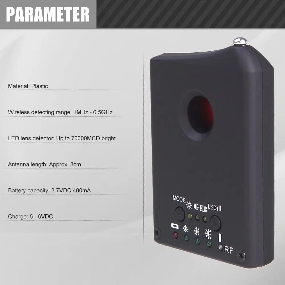HBUDS анти шпион детектор LDRF DT1 камера Скрытая GSM аудио ошибка Finder GPS объектив