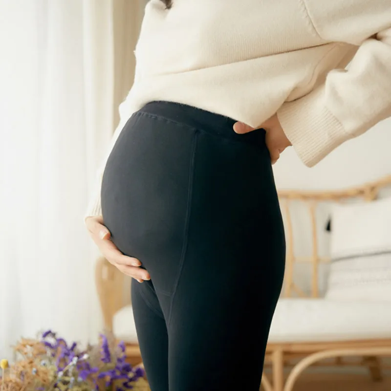 Pantyhose 1 Высококачественные Леггинсы для беременных, одноцветные, зимняя одежда для беременных, Эластичные Колготки для беременных женщин, регулируемый пояс - Цвет: Pantyhose 1