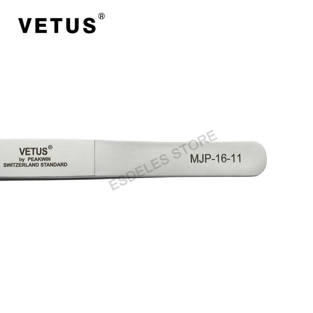VETUS High-Precision Stainless Steel Tweezer Antimagnetic Ultra Rigidity Tweezers For Makeup Phone PC Repair Tool MJP-16-11 | Инструменты