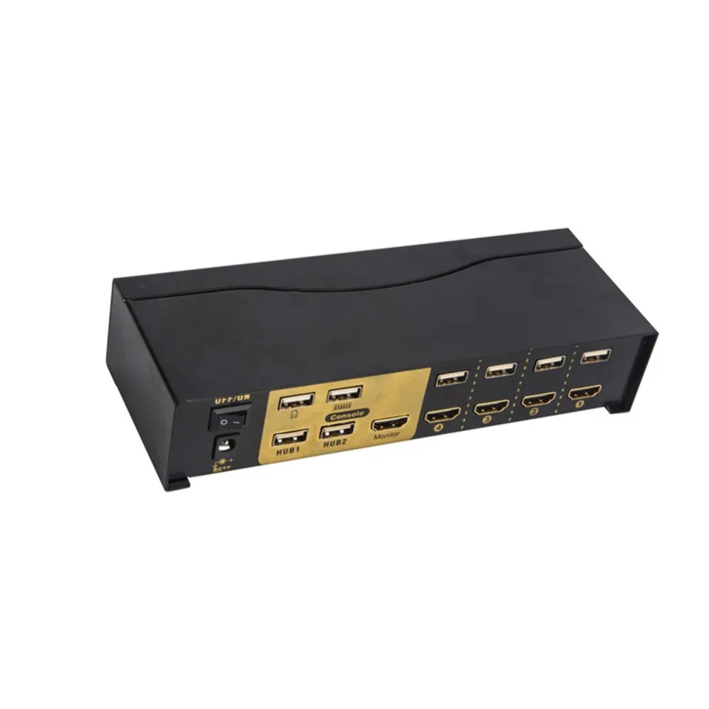 USB HDMI KVM переключатель, концентратор мультикомпьютер 4 порта 4 в 1 переключатель автоматический переключатель сканирования 1080P 1,4 HDMI Версия