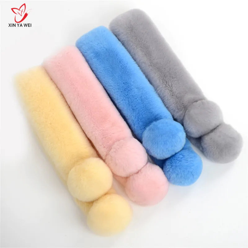 100% Роскошные зимние натуральной Reabbit меховой шарф Для женщин теплый волосатая