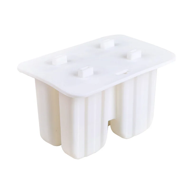 4 Cavity White UPORS 4 10 полости Popsicle силиконовые формы для еды домашней кухни силиконовая форма для Фруктового мороженого на палочке замороженная для леденца крем производитель BPA бесплатно - Цвет: 4 Cavity White
