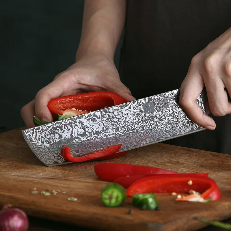 XINZUO 7 дюймов Nakiri Pro нож из нержавеющей стали 67 слоев дамасской стали кухонный нож кухонный нож брендовый нож для овощей