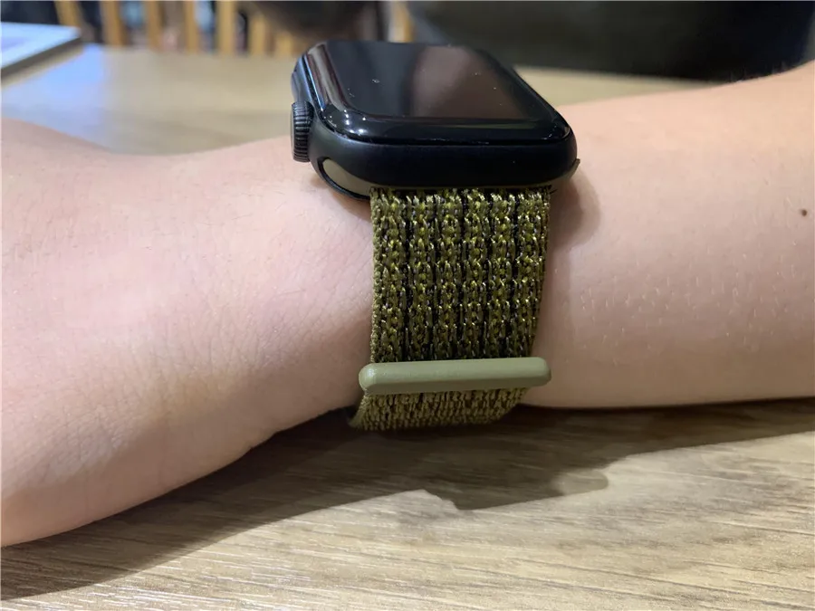 Классический лямка из нейлоновой ткани для наручных часов Apple Watch Series 4/3/2/1 влагостойкий ремешок для часов 40-44 мм ремень для наручных часов iWatch 38 42 мм Длина браслета