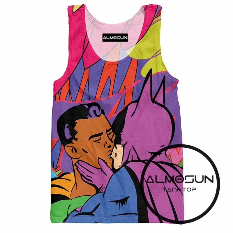 Футболка ALMOSUN мужская с 3D принтом топ без рукавов хипстер уличная одежда в стиле