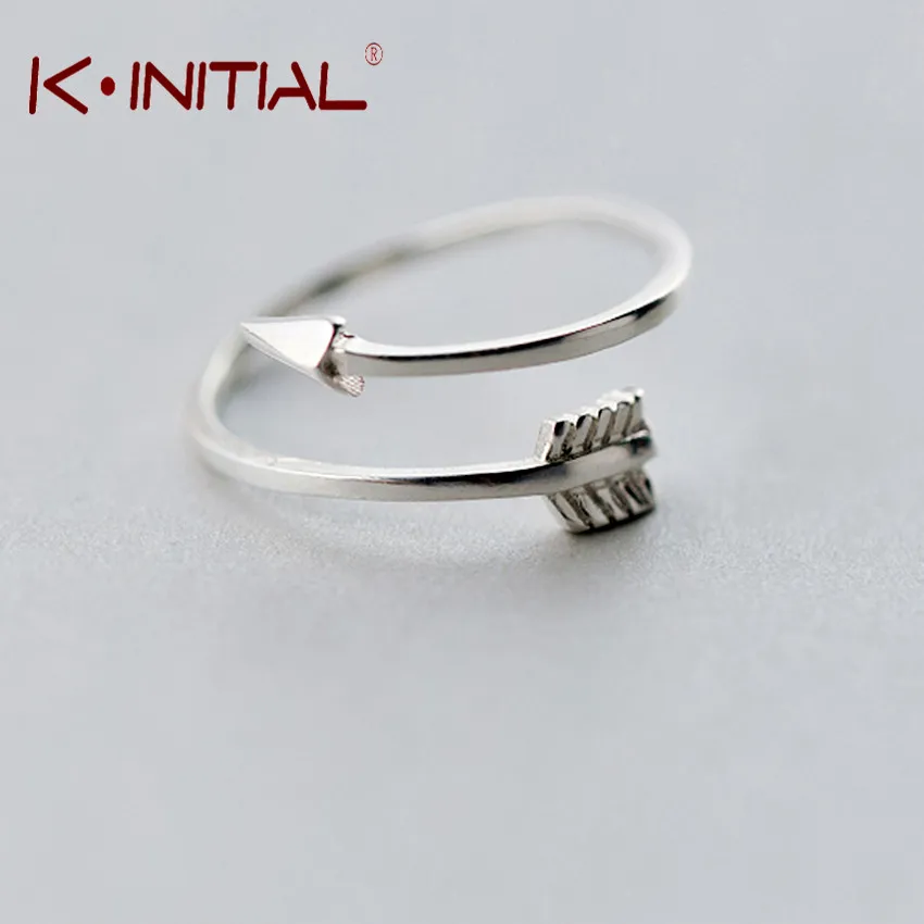 Kinitial 1 Шт. Новая Мода Стерлингового Серебра 925 Регулируемая Стрелка Кольцо Миди