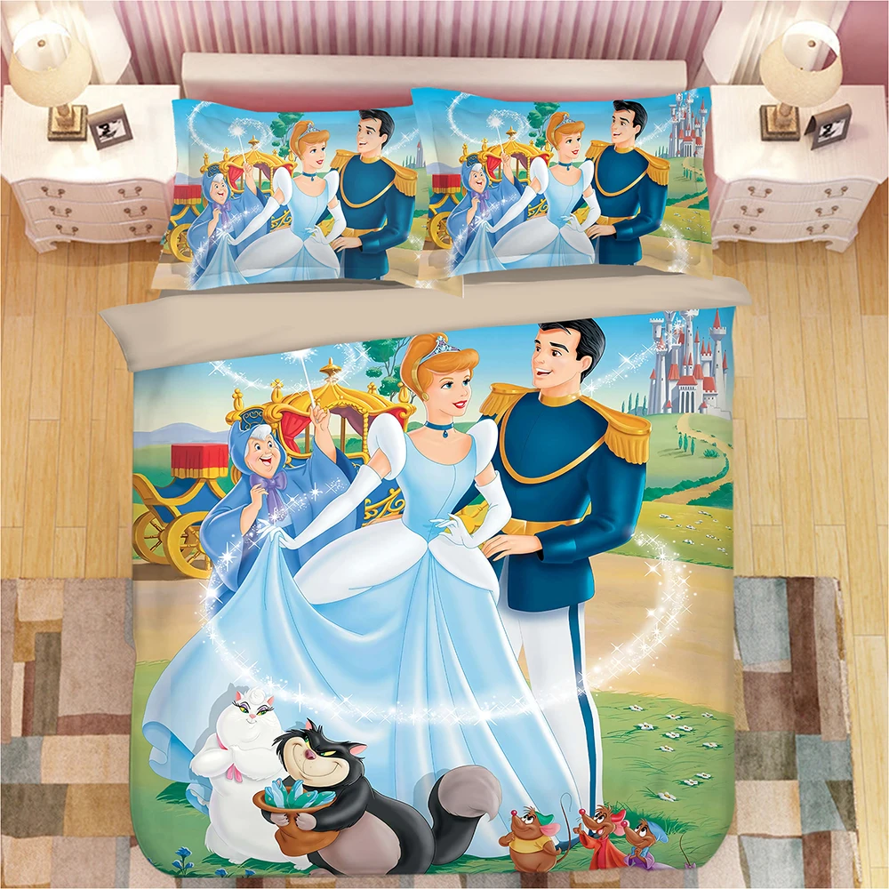 Disney стеганное ватное одеяло набор постельного белья нам двуспальное крышки для