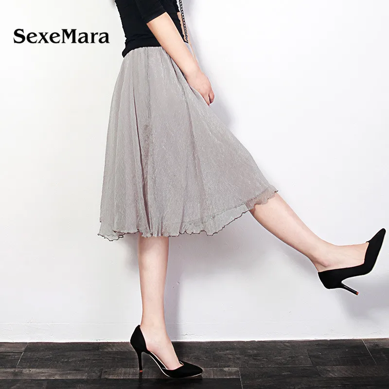 Летние реальная мода Новый 2017 европейских и американских шифон Цвет Высокая