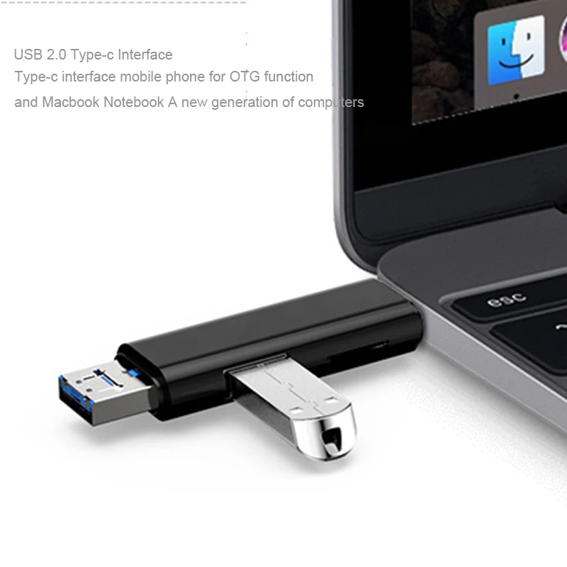 RSExplorer Type-C 5-in-1 OTG Card Reader High speed USB 2.0 Read TF memory card adapter and female interface For PC | Компьютеры и