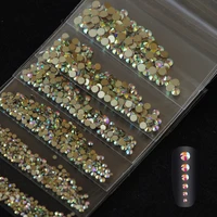 yanruo 1440pcs flatback glass nail rhinestones mixed sizes ss3 ss10 nail art decoration stones shiny gems manicure accessories