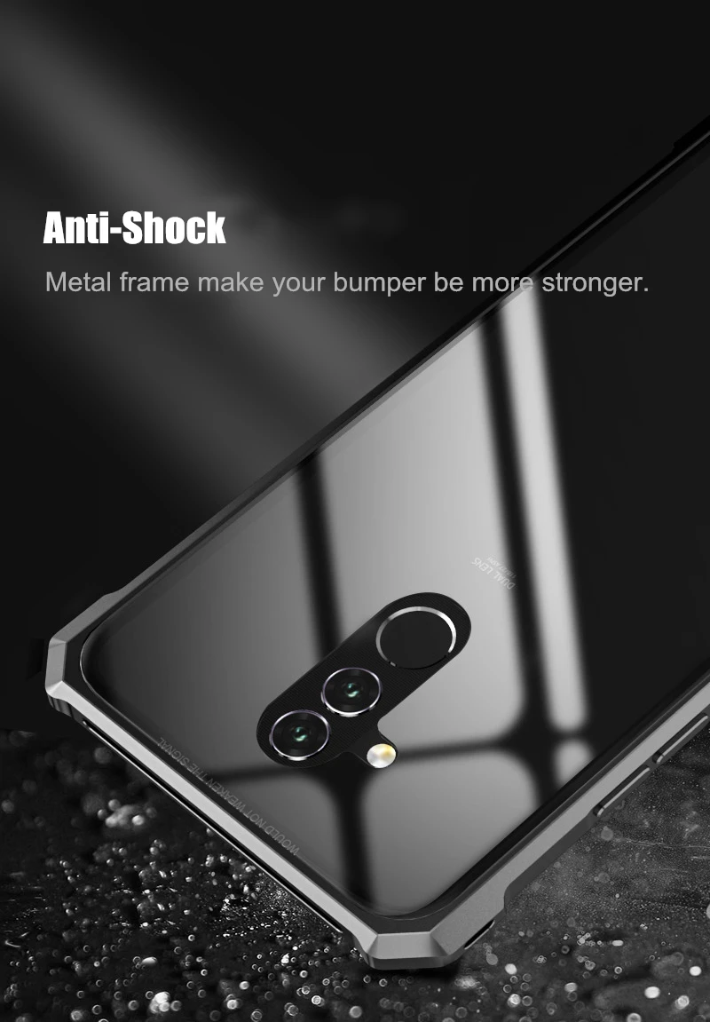 OMEVE чехол из закаленного стекла для huawei mate 20 Lite mate 20 Pro чехол mate 20 металлическая рамка прозрачная стеклянная задняя крышка бампер для Maimang7