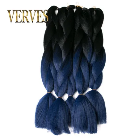 VERVES плетеные волосы, 1 шт., 24 дюйма, вязанные крючком огромные косички, 100 г/шт., синтетические, Омбре, Жаростойкие Волокна, волосы для наращивания, розовые - Цвет: # Бордовый