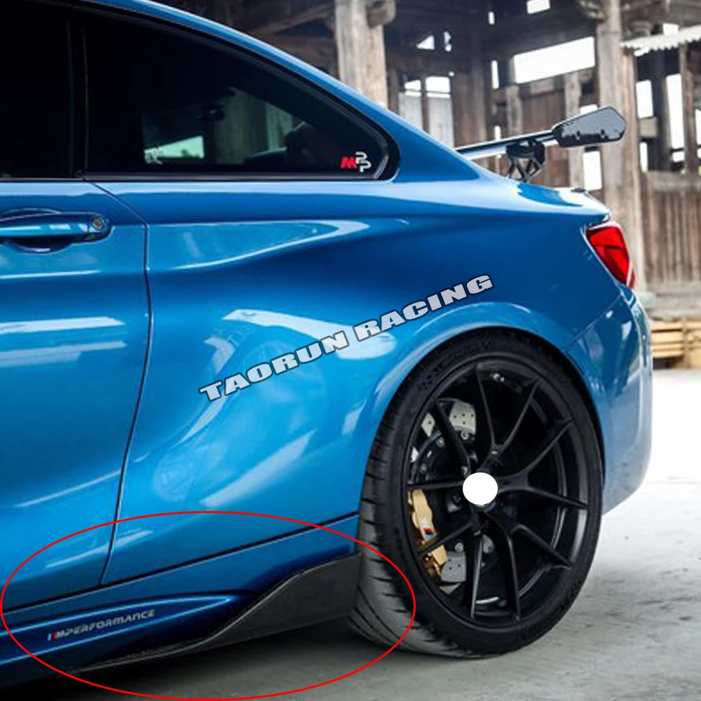 Боковая юбка M2 из углеродного волокна 1 пара разветвитель Cupwings фартуки для BMW F87 Base