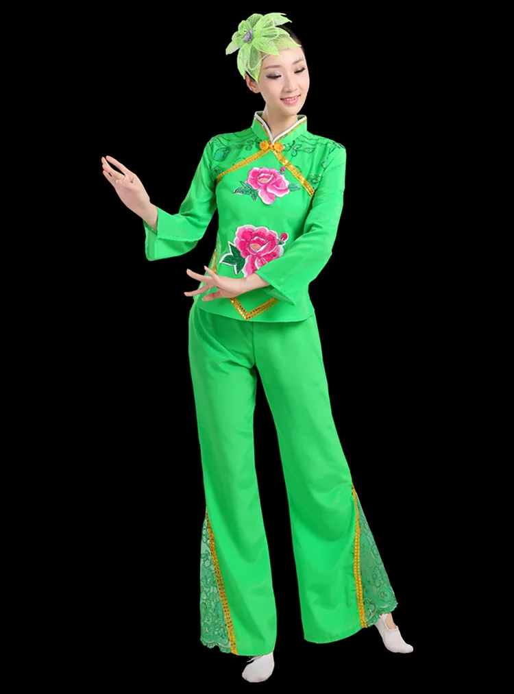 Китайский стиль Hanfu Женский костюм для взрослых среднего возраста барабаны Yangko