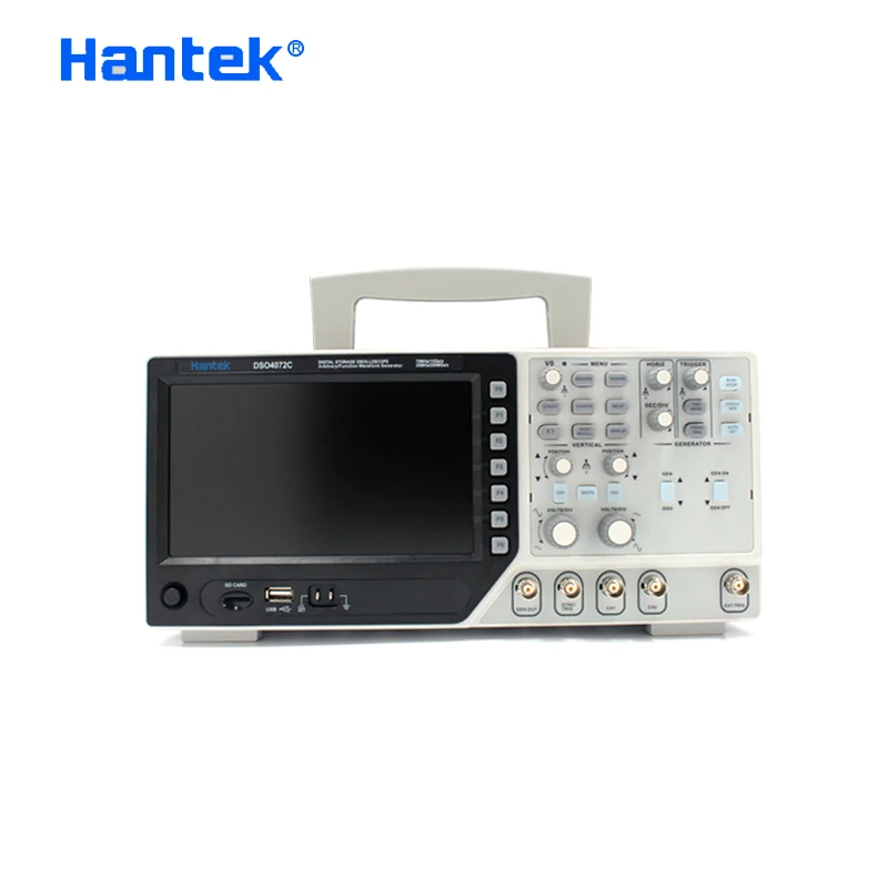 Hantek официальный DSO4072C 2 канальный цифровой осциллограф 1 канал произвольный/Функция генератор сигналов 70 МГц диагностический инструмент