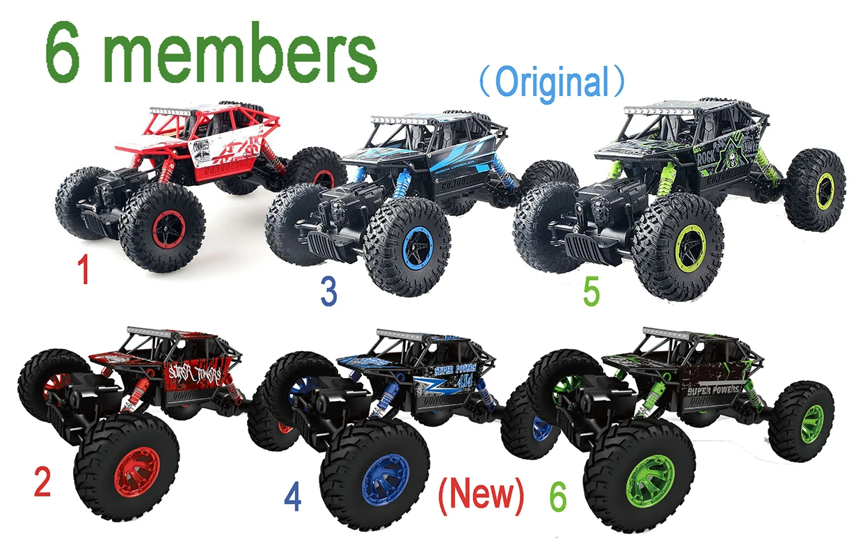 Rc Car 4WD 2.4GHz Rock Rally climbing 4x4 Double Motors Bigfoot Remote Control Model Off-Road Vehicle Toy 20001 | Игрушки и хобби