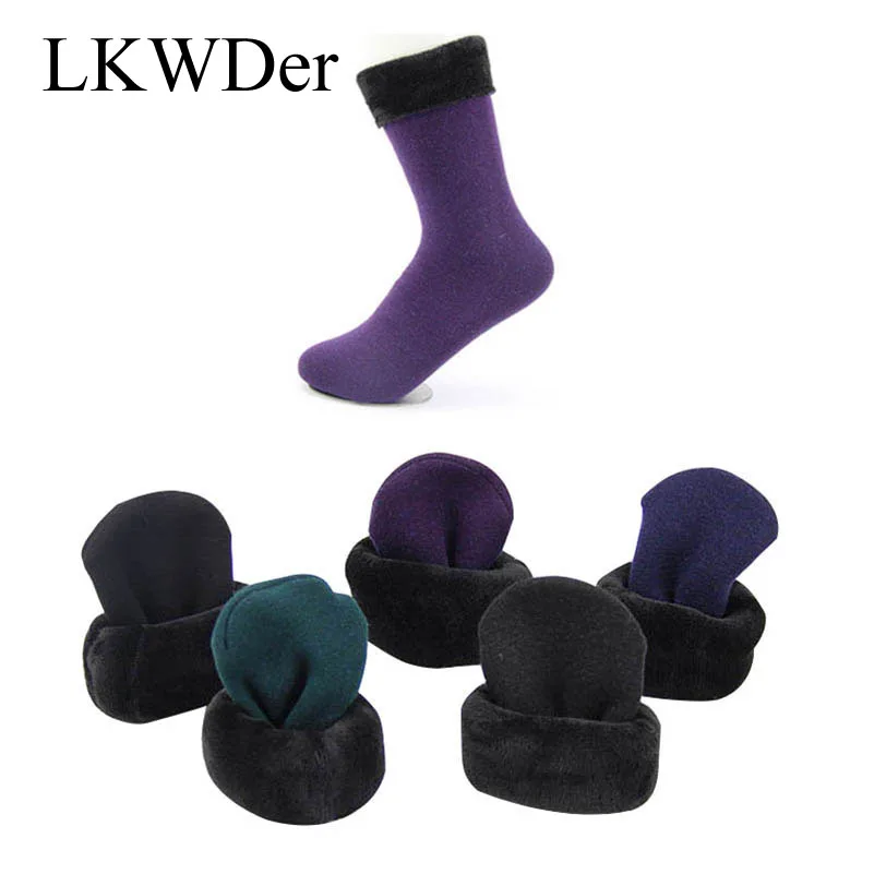 

LKWDer 4 Pairs Women Autumn Winter Socks Velvet Thickening Socks Casual Snow Thermal Keeping Sleeping Socks Women Sox Calcetines