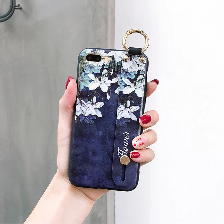 C12 AXBETY для iPhone 11 Pro X 7 8 Plus XS MAX Модный шнурок для цветов чехол для телефона для iPhone XR 8 7 6s чехол-подставка - Цвет: C12