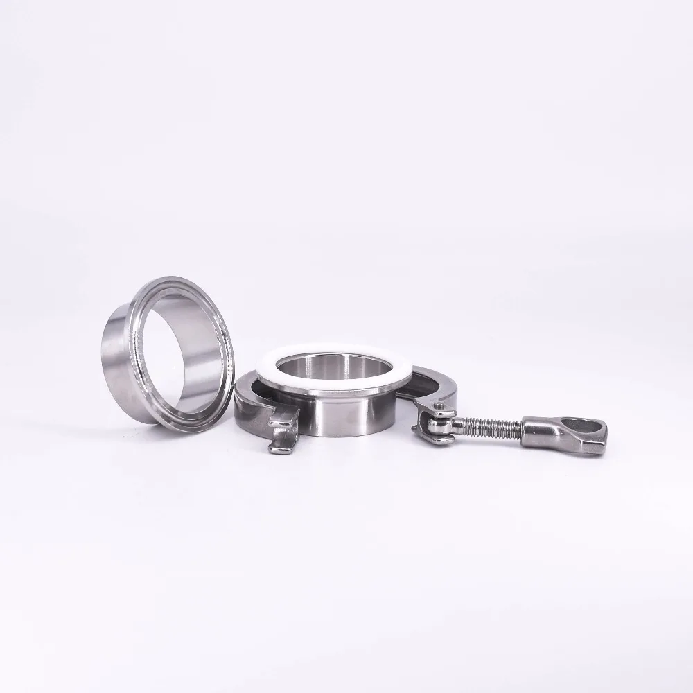 2 "Tri Clamp x 51 мм труба OD + PTFE Лента SUS304 санитарный фитинг Tri Union Set Homebrew|Крепления| |