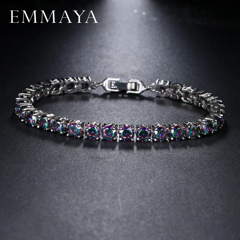 Модный Роскошный Новый Эффектный многослойный браслет EMMAYA из циркония Женский