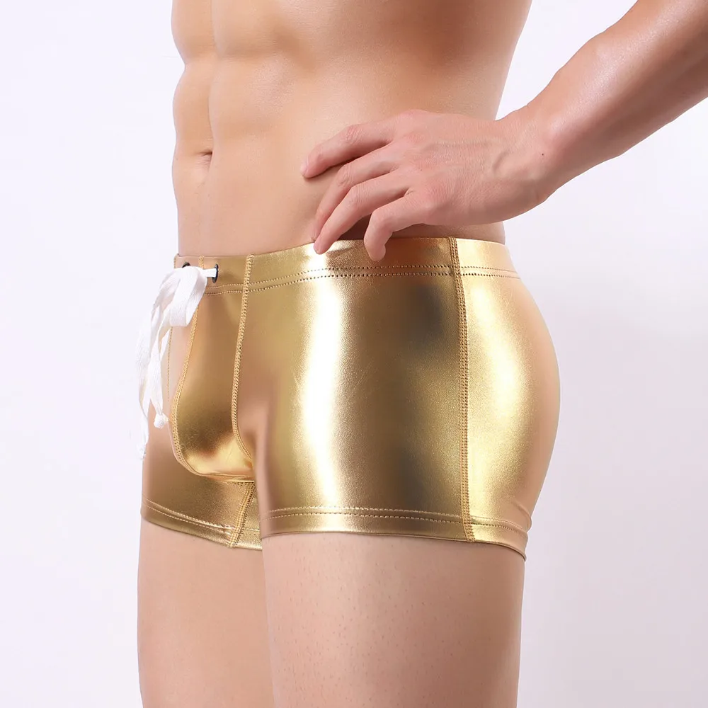 Яркие Кожаные плавки пляжная одежда нижнее белье для серфинга пляжные шорты