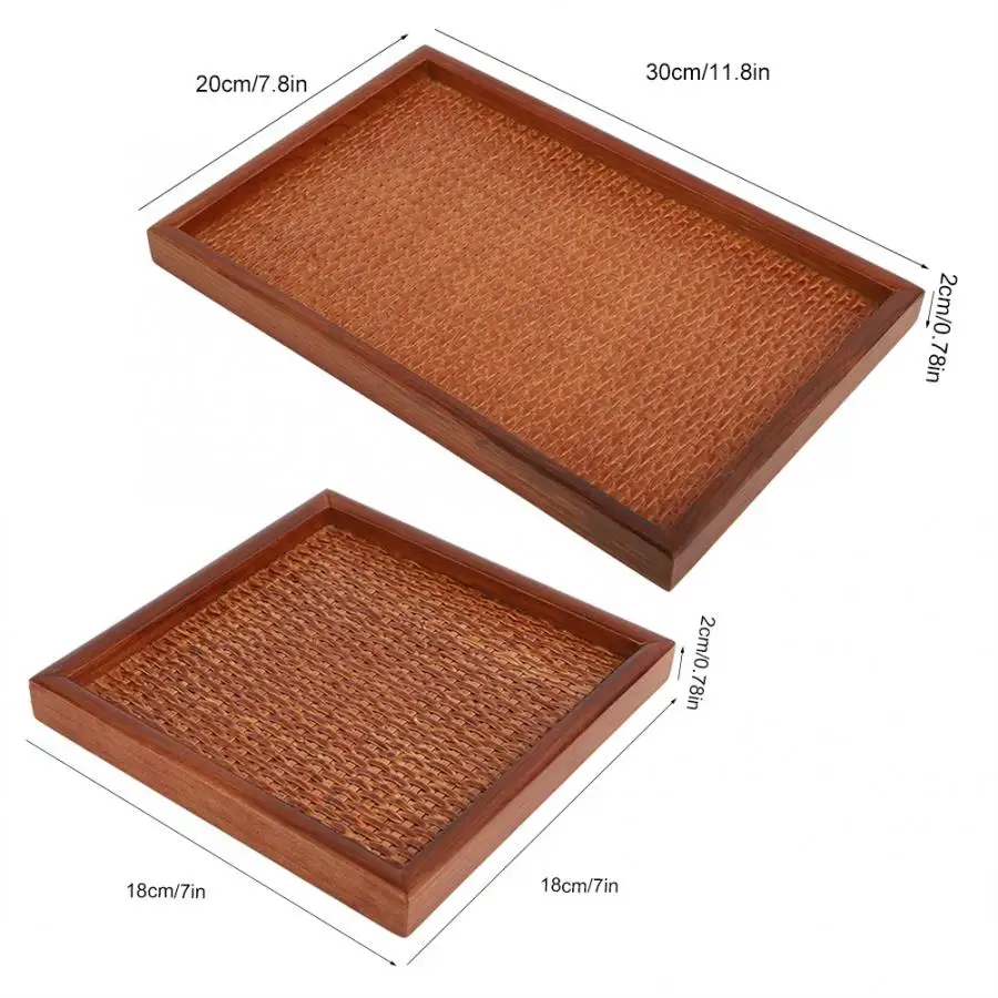 Обеденный набор ротанговая корзина поднос тарелка квадратное блюдо домашняя