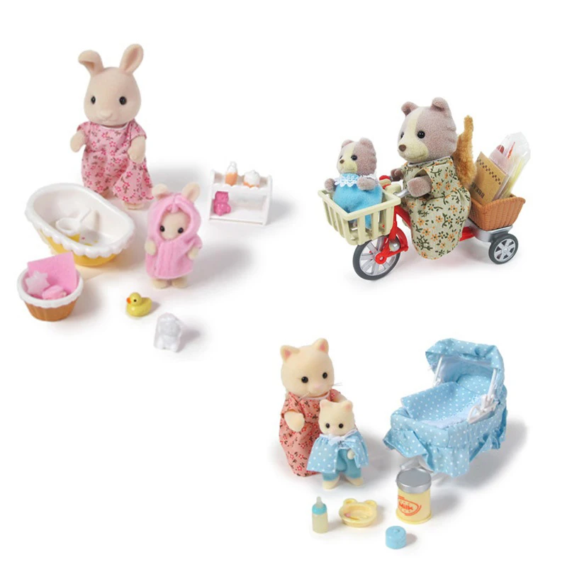 Sylvanian Families Набор для игры в кукольный домик мамы и ребенка w/2 фигурки аксессуары