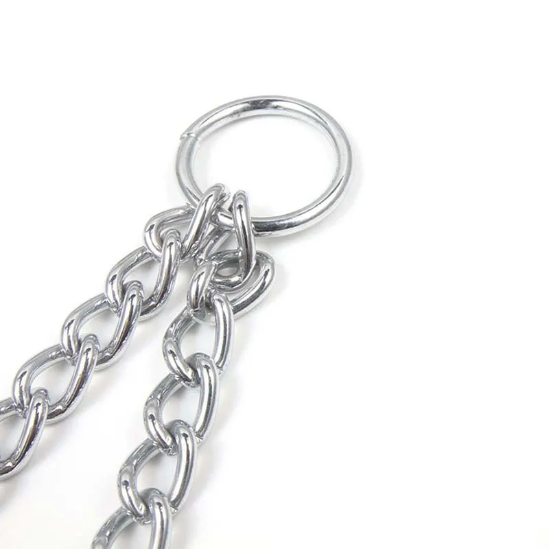 Сверхмощная металлическая цепь SYDZSW двойной поводок с зажимом для домашних