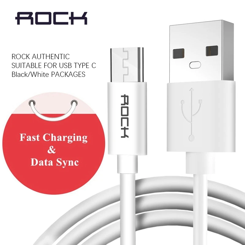 ROCK круглый USB Type C кабель для Oneplus 6 5 5t быстрой зарядки и передачи данных 2 4 А Samsung