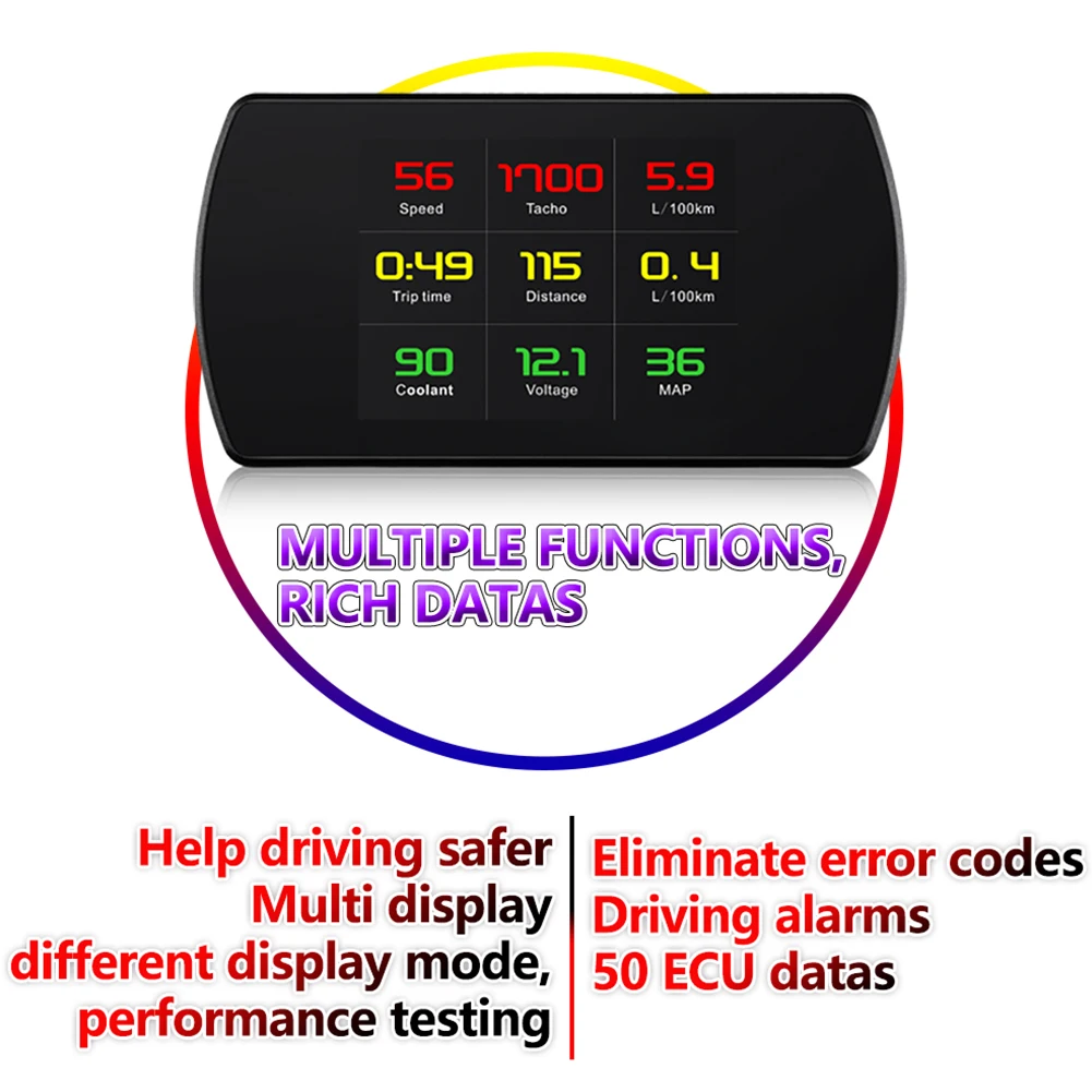 P12 OBD2/T800 gps Универсальный Авто up Дисплей проектор TFT ЖК дисплей