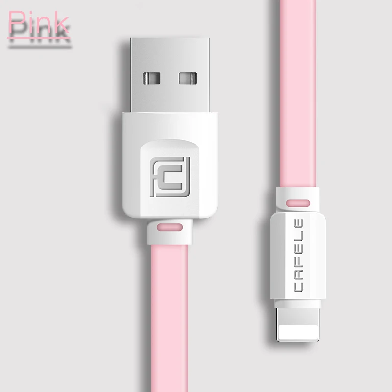 CAFELE usb-кабель для зарядки iPhone x xs max xr 8 7 6s 6 5 plus кабель для синхронизации данных для IOS 12 11 прочный usb-кабель - Цвет: Pink