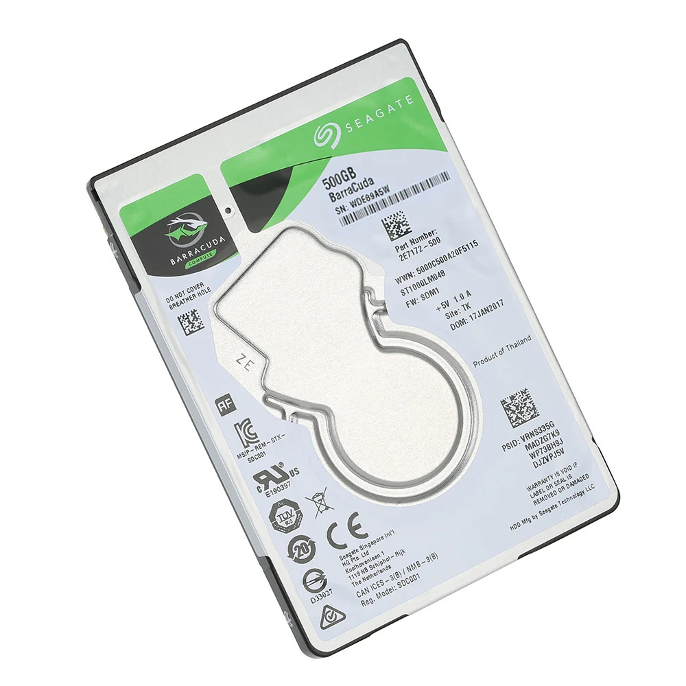 Внутренний жесткий диск Seagate 500G для ноутбука 7 мм 5400 об/мин SATA 6 ГБ/сек. 128 МБ кэш 2 5