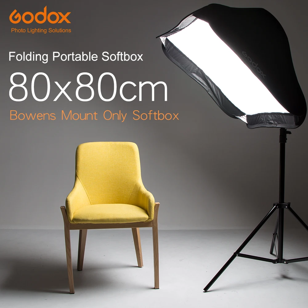 Складной портативный софтбокс Godox 60x60 см 80x80 с креплением Bowens + сотовая сетка