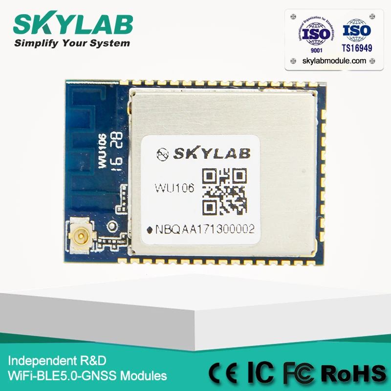

SKYLAB WU106 MT7687 недорогой IOT Wi-Fi модуль 1T1R 2,4 ГГц 150 Мбит/с Поддержка команд и UART прозрачный