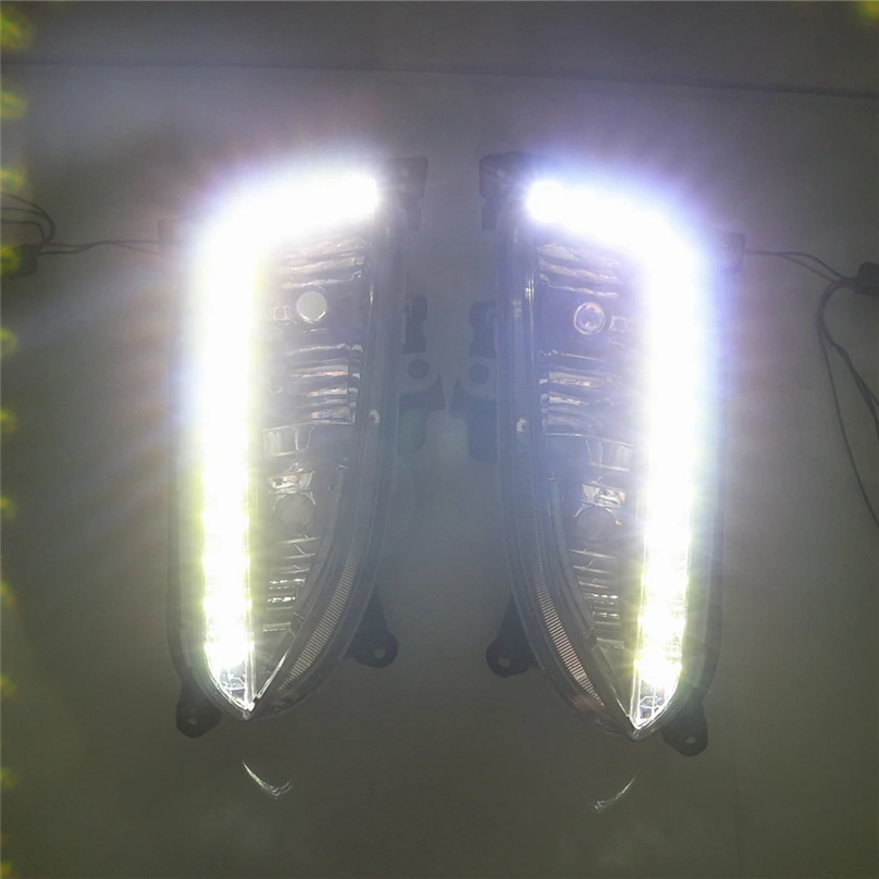 Мигающие светодиодные дневные ходовые светильник ни для автомобилей Hyundai Santa Fe IX45