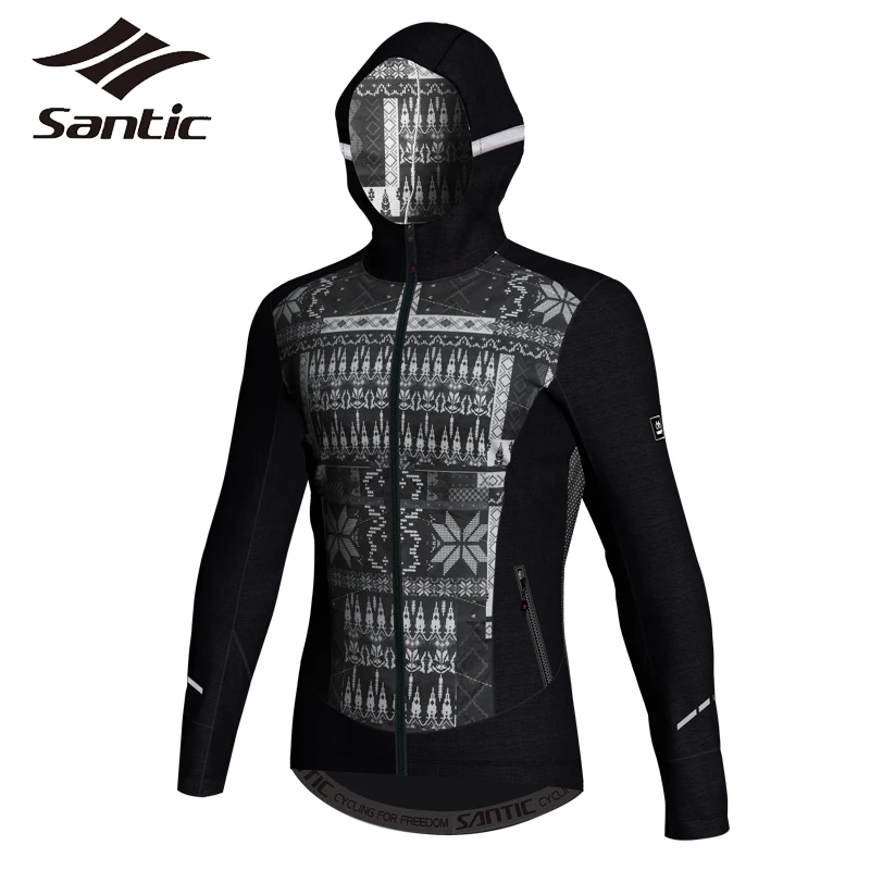 Зимняя мужская куртка Santic хлопковая для велоспорта ветрозащитные куртки
