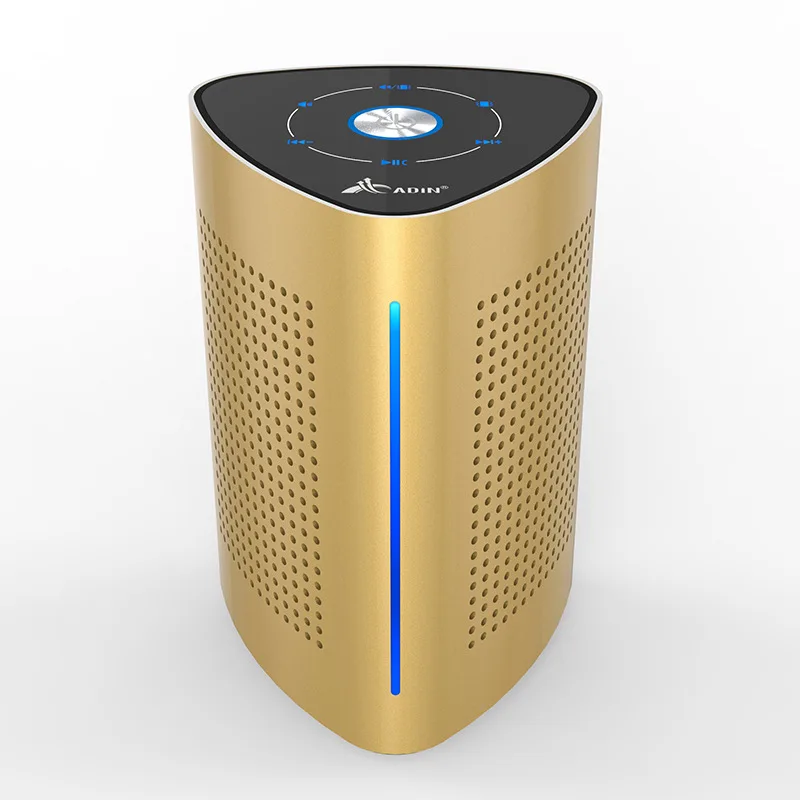 ADIN V8 Вибрационный динамик 36 Вт Bluetooth динамик s беспроводной сабвуфер металлический NFC стерео 3D объемный сенсорный компьютерный телефонный динамик - Цвет: Gold