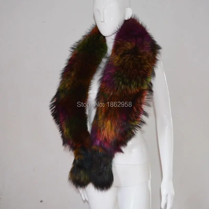 SJ762 Одежда высшего качества Красочный дизайн красивые весь большой енот Воротник